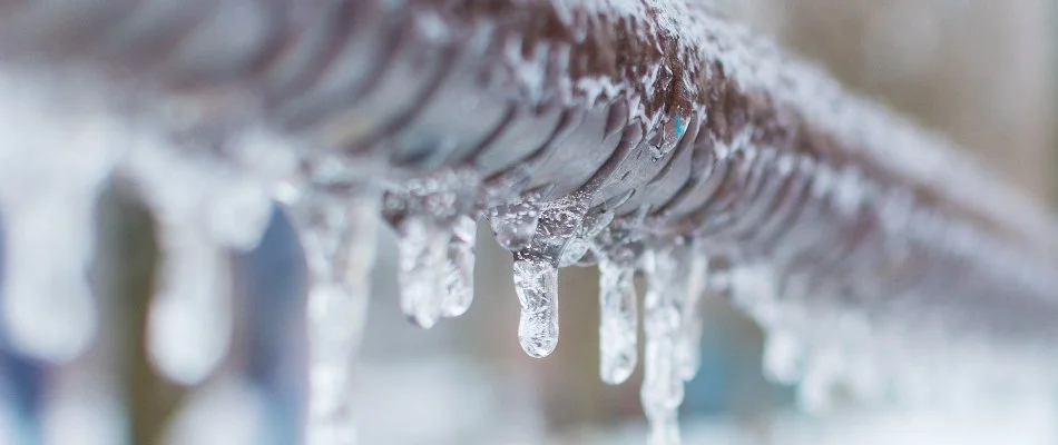 Frozen irrigation pipe on a property in Memphis, TN.